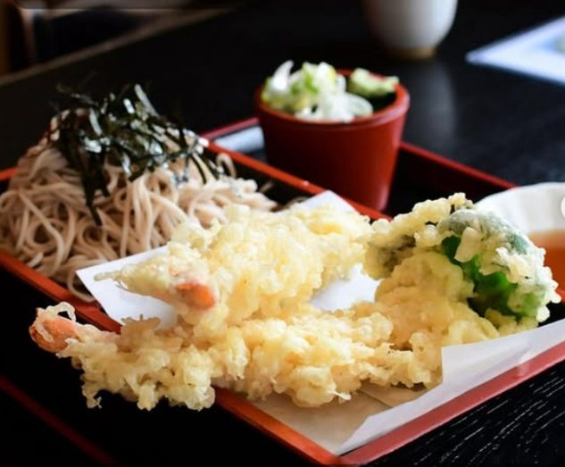 海老天・野菜天とざるそばの天ざる
